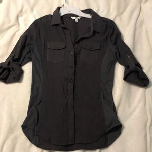 Brown button up shirt